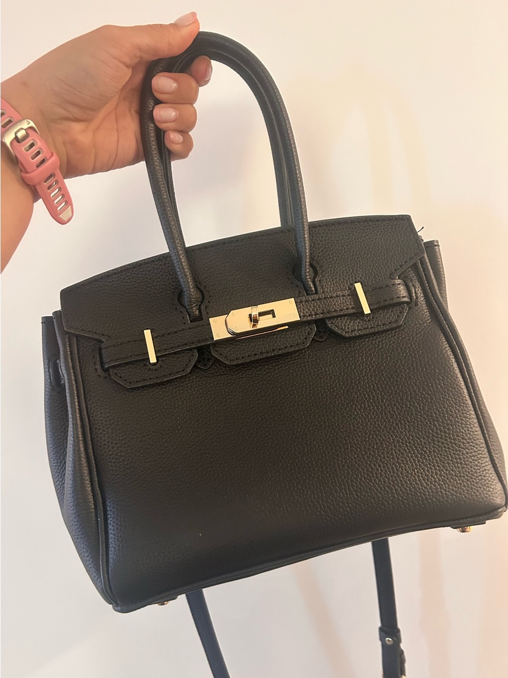Classic Handmade Popsewing Top Grain Pebbled Leather Bag 25